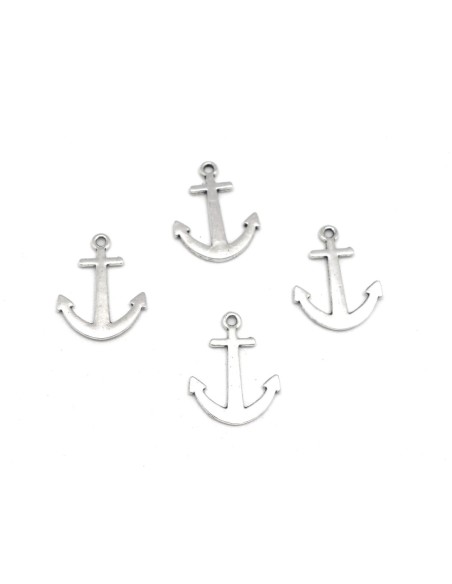 fermoir ancre marine en métal argenté 22mm x 17mm