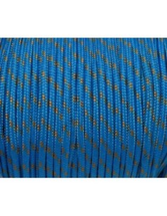 paracorde 3mm cordon nylon tressé bleu et marron orangé