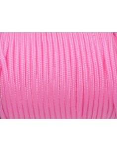 paracorde 3mm cordon nylon tressé rose barbe à papa