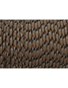 paracorde 3mm cordon nylon tressé beige, blanc, noir et camel