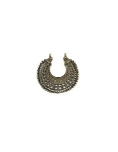 pendentif en métal de couleur bronze travaillé style ethnique 38mm