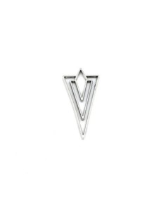 Pendentif connecteur triangle en métal argenté forme géométrique 39mm x 20mm