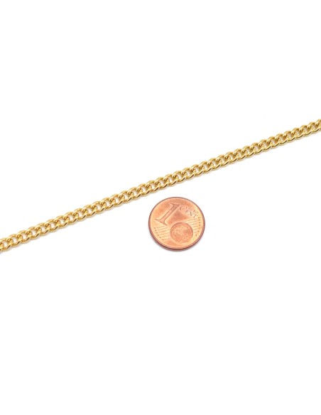 Chainette doré acier inox maille gourmette