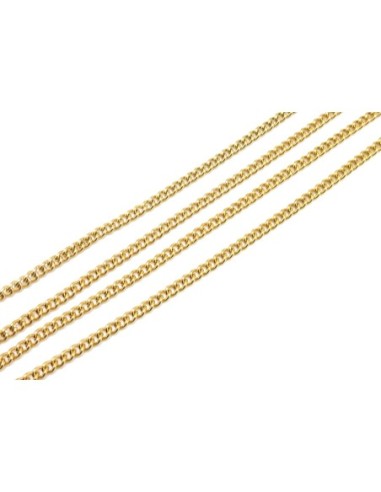 Chaine gourmette doré acier inox pour bijoux