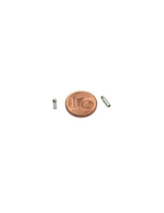 Embout rond métal argenté en acier inoxydable pour cordon de 1mm 2