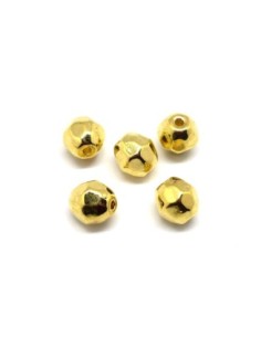 Perle en métal doré toupie 9mm 2