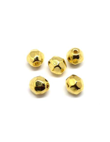 Perle en métal doré toupie 9mm