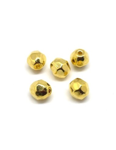 Perle en métal doré toupie 9mm