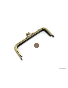 Fermoir porte monnaie en métal bronze avec attache sur le dessus 2