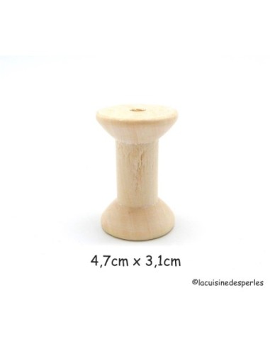 bobine en bois clair naturel 5cm pour couture ou déco