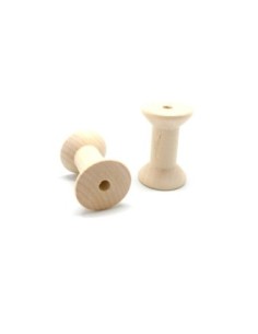 bobine en bois clair naturel 5cm pour couture ou déco 2