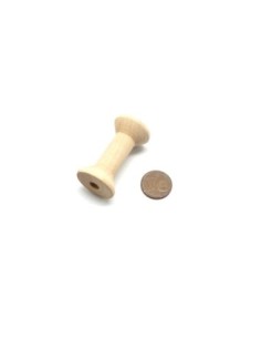 bobine en bois brut naturel 4cm x 2,2cm pour couture ou déco 2