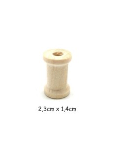 bobine en bois brut naturel 3cm x 2cm pour couture ou déco