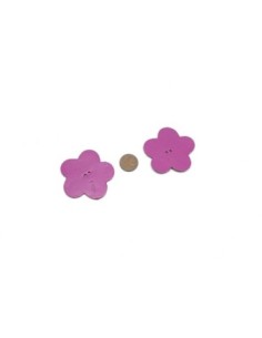 fleur simili cuir rose 4cm embellisement scrapbooking 2