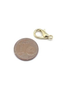 Fermoir mousqueton doré pâle 14mm en métal 2