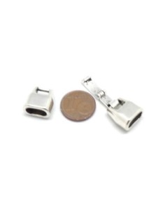 Fermoir clip pour cuir regaliz en métal argenté 2