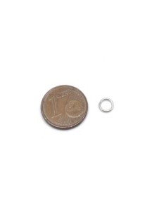 anneau ouvert 5mm x 0,9mm en métal argenté 2