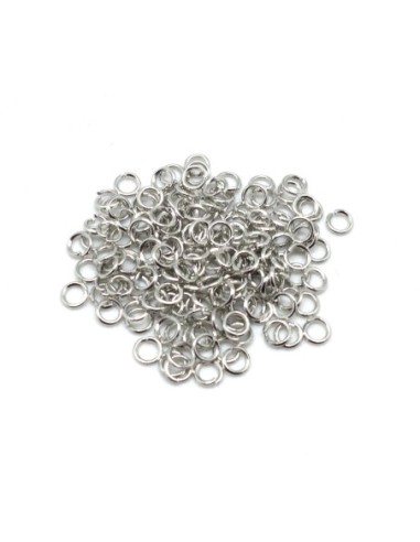 petit anneau ouvert 3mm en métal argenté