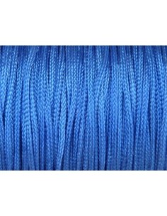 5m Fil, cordon nylon tressé plat bleu méthylène 1mm...
