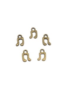 Charm note de musique en métal bronze 2