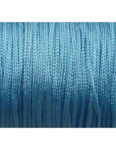 Fil nylon tressé 1mm bleu ciel pour la création de bijoux
