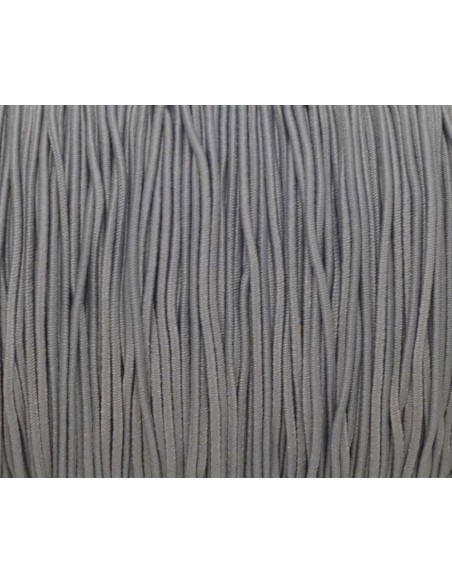 cordon élastique 1mm gris