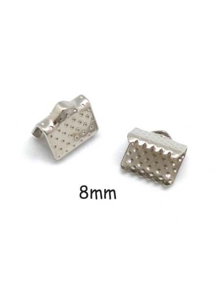 embout griffe argenté 8mm à petit prix