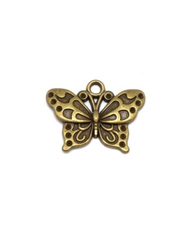 breloque papillon bronze