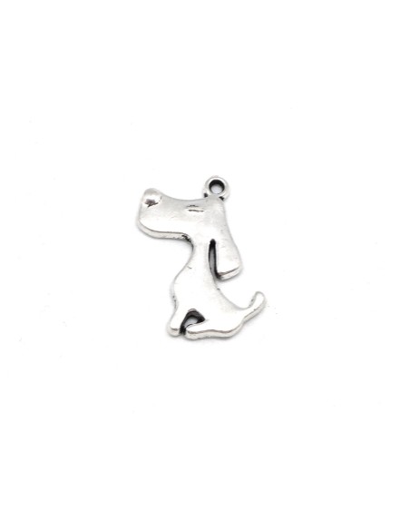 Breloque argenté chien 
