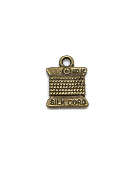 Breloque machine à coudre en métal bronze