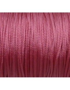5m Fil, cordon polyester, nylon tressé plat rose 1mm...