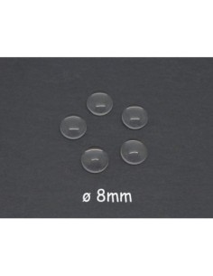 Cabochon en verre de 8mm de diamètre loupe