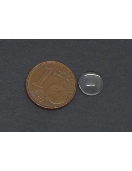Cabochon verre 8mm de diamètre loupe pas cher