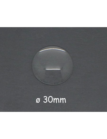 Cabochon en verre de 30mm loupe