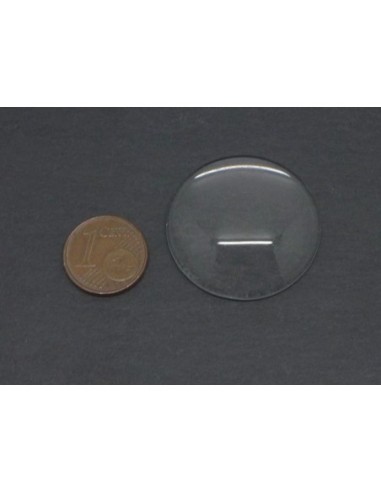 Cabochon rond en verre de 30mm loupe