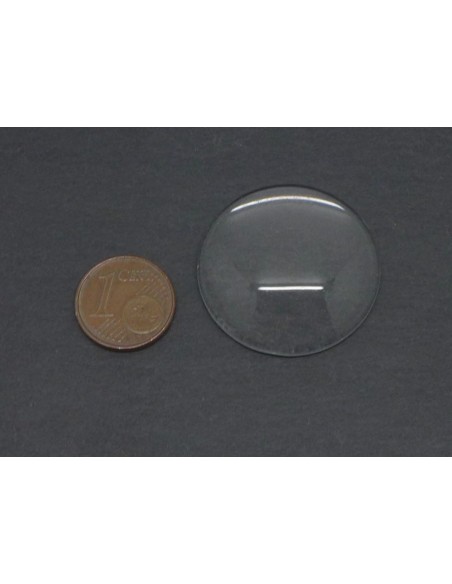 Cabochon rond en verre de 30mm loupe