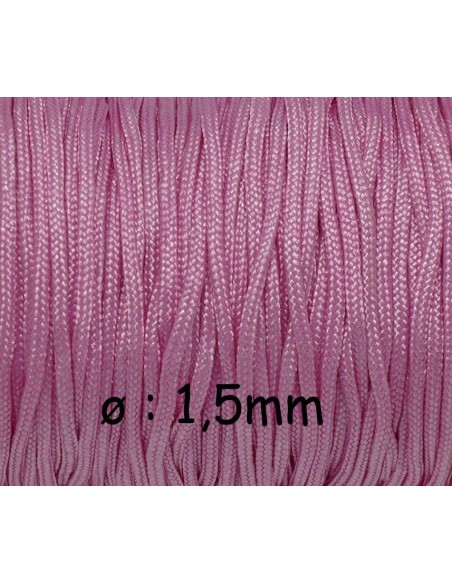 Fil de jade pas cher 1,5mm rose clair - idéal noeud coulissant - WRAP - SHAMBALLA