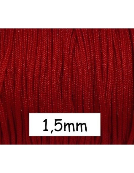 Fil de jade 1,5mm rouge vif 