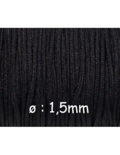 Fil de jade 1,5mm noir pas cher idéal pour bracelet WRAP