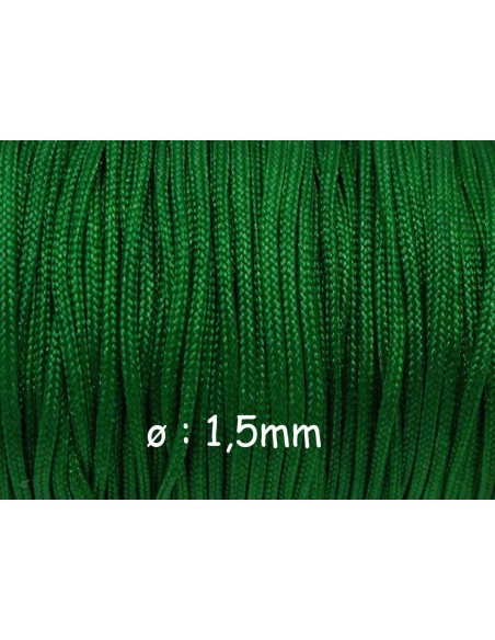 Fil de jade 1,5mm vert pour tressage
