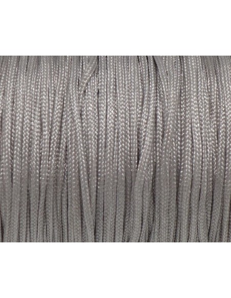 Fil de jade 1,5mm gris perle - bracelet shamballa wrap