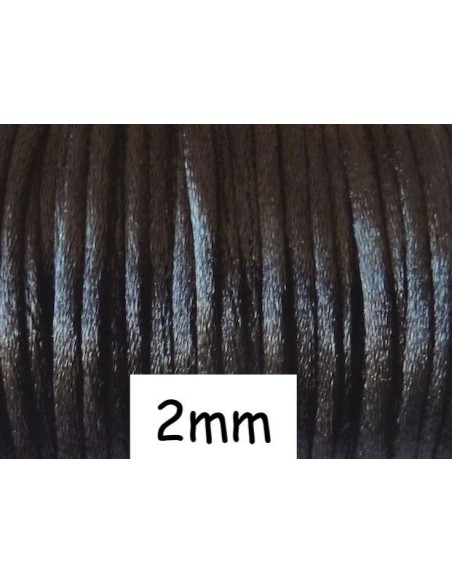 Cordon queue de rat 2mm noir