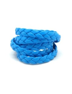 lanière cuir synthétique tressé pas cher 8mm simili cuir marron