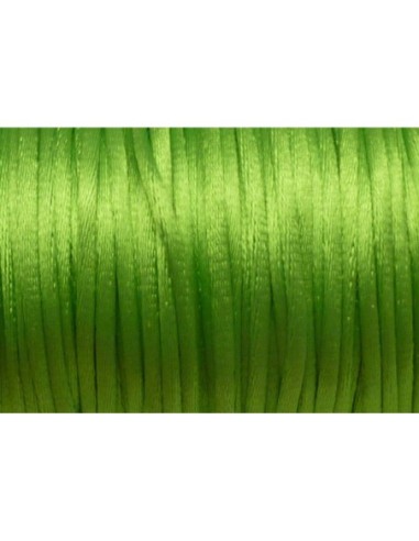 5m Cordon Queue de rat, Ficelle chinoise vert vif quasi fluo 2mm