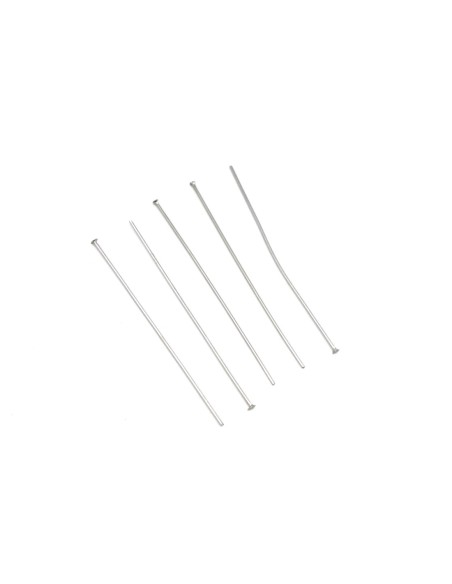 tiges clous à tête plate argenté pas chère 5cm en métal acier inox argenté