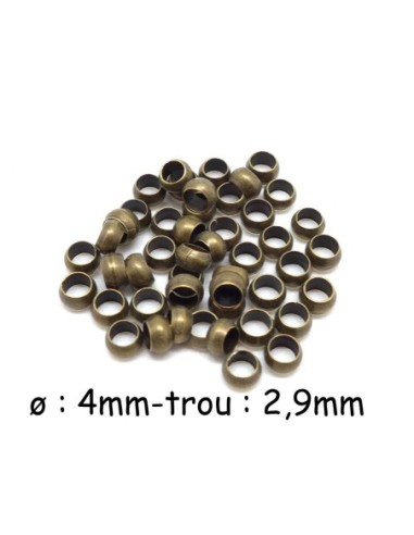 Perle à écraser bronze 4mm