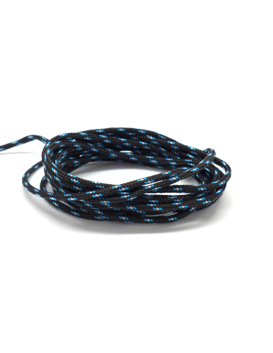 paracorde 2mm cordon nylon tressé corde nylon noir, bleu et blanc