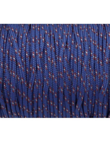 paracorde pas chère 2mm bleu, rouge et blanc cordon nylon tressé, gainé