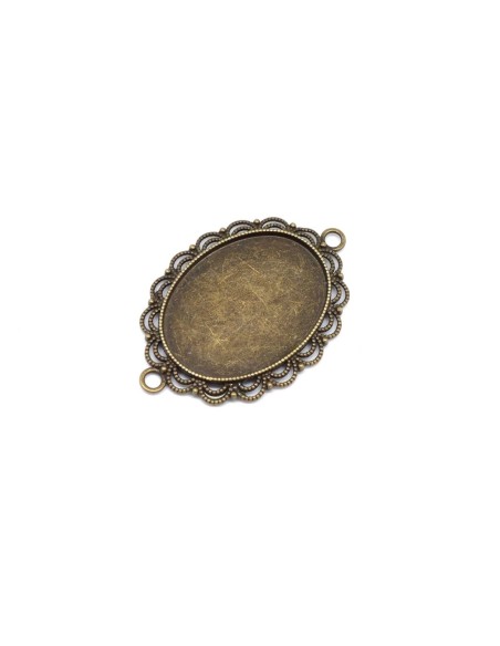 connecteur Support cabochon en métal bronze pour cabochon de 29mm x 39mm