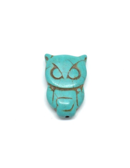 perle Hibou style howlite bleu turquoise